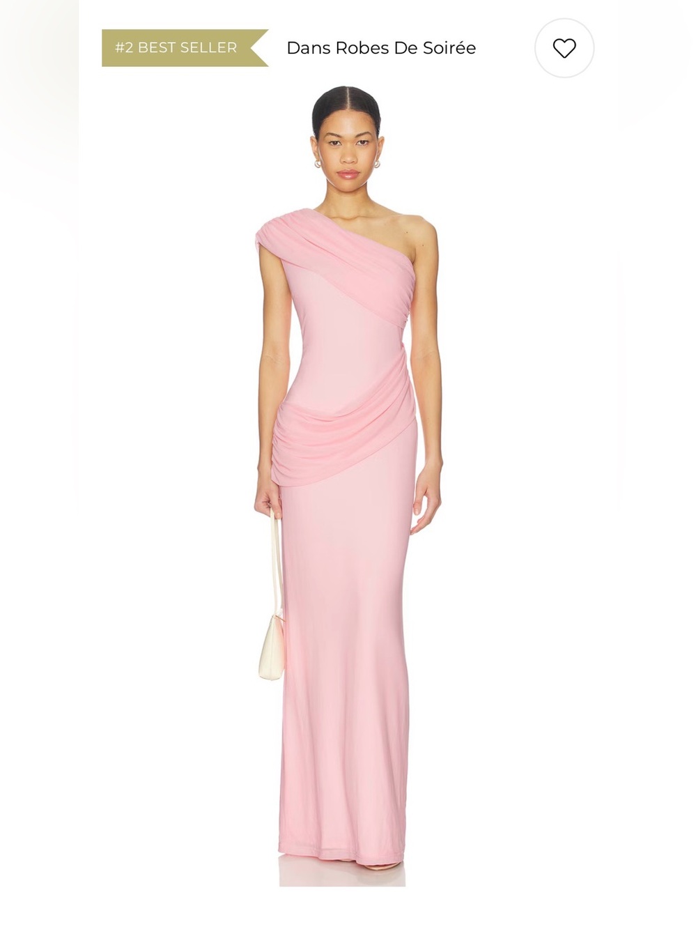 NWOT One-Shoulder Pink Evening Gown